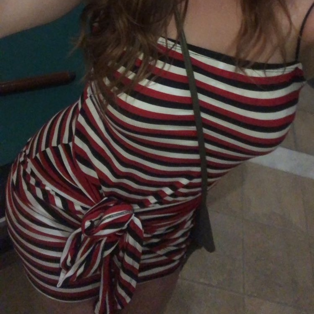 Bodycon front tie dress SHEIN size M